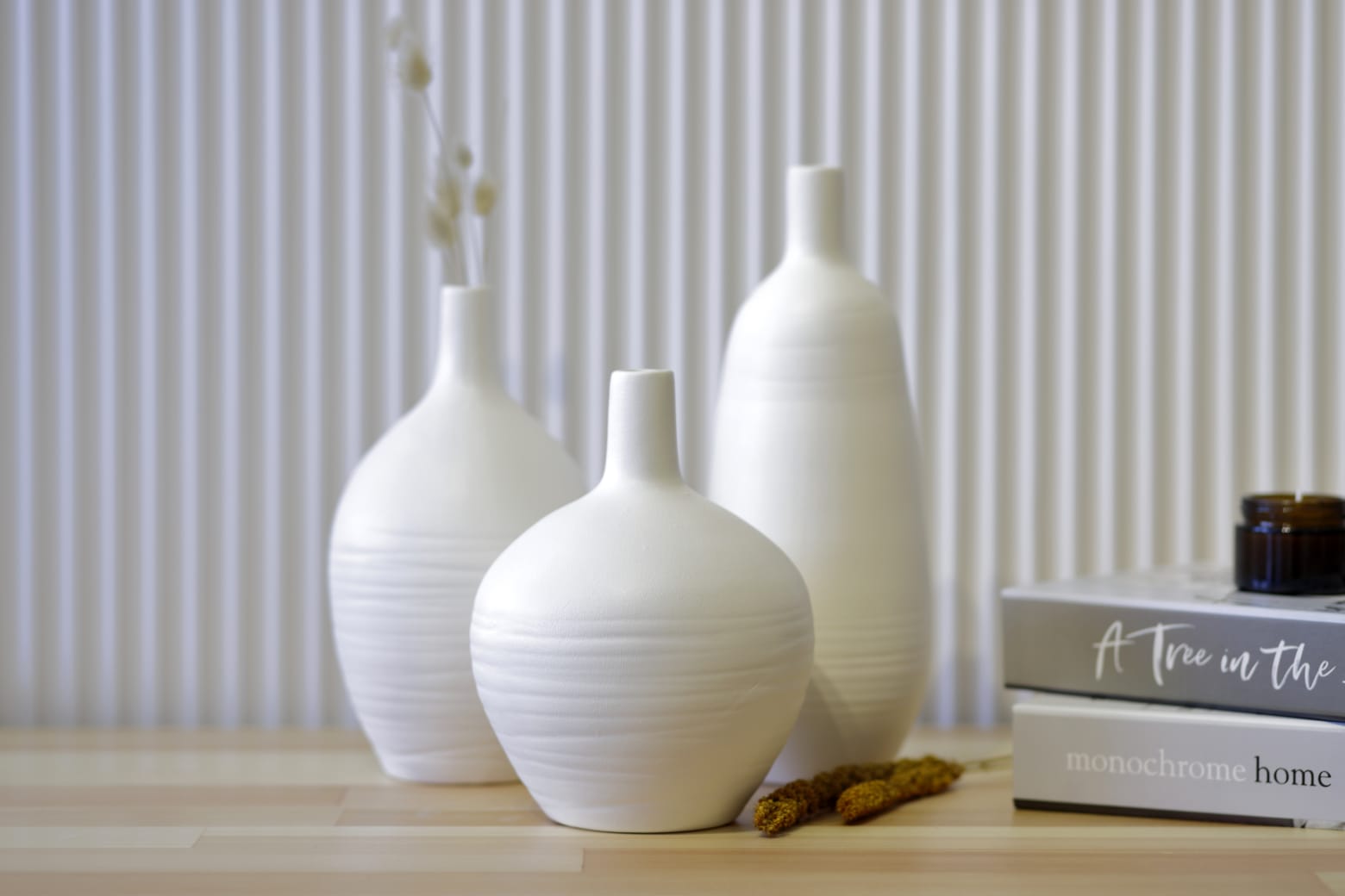 Passion Ceramic Vase Set White